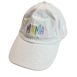 Marcus Adler New York "MAMA" Embroidered Baseball Hat / Cap White Multi Color